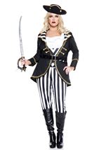 Adult Plus Size High Seas Captain Woman Costume