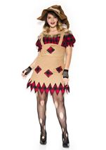 Adult  Plus Size Living Scarecrow Women Costume