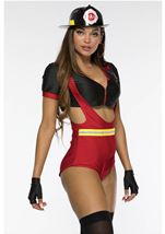 Adult Flamin Fire Vixen Fire Fighter Women Costume