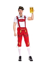 Adult German Beer Men Red Costume