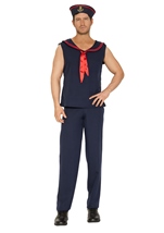 Adult Sailor Navy Red Men Costume