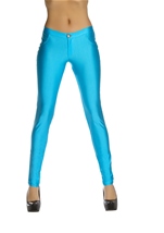 Turquoise Disco 80s Women Pants