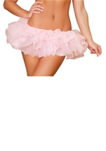Baby Pink Fluffy Mini Ruffled Women Petticoat
