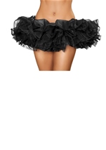 Black Fluffy Mini Ruffled Women Petticoat