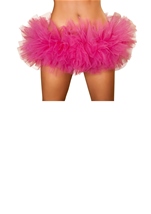 Hot Pink Fluffy Mini Ruffled Women Petticoat