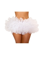 White Fluffy Mini Ruffled Women Petticoat