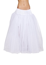 Full Length White Women  Petticoat