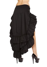 Adult Tiered Ruffle Black Pirate Skirt Women