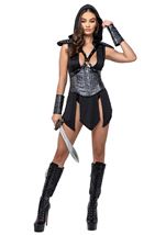 Adult Dungeon Mistress Hooded Dress Costume