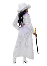 Adult White Fur Trim High Roller Pimp Women Costume