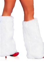 Deluxe Furry White Leg Warmers
