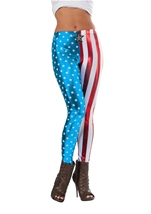 Captain American Woman Metallic Leggings