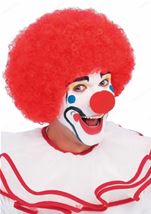 Clown Afro Wig Red