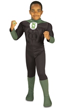 Muscle Chest Green Lantern Boys Costume
