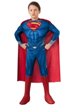 Super Man Boys Muscle Man Of Steel Costume