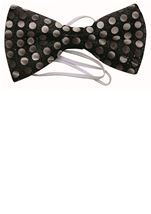 Sequin Bow Tie Black