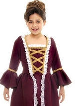 Kids Colonial Girl Costume 