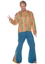 Boogie Down Retro Hippie Men Costume