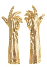 Gold Sequin Gloves