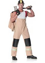 Adult Firefighter Plus Size Men Costume