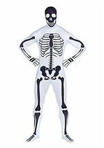 Reverse Skeleton Bodysuit Men Costume 