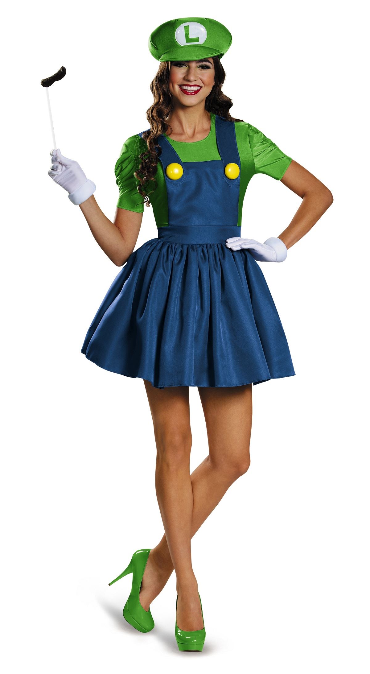Adult Luigi Woman Deluxe Costume 57.99 The Costume Land