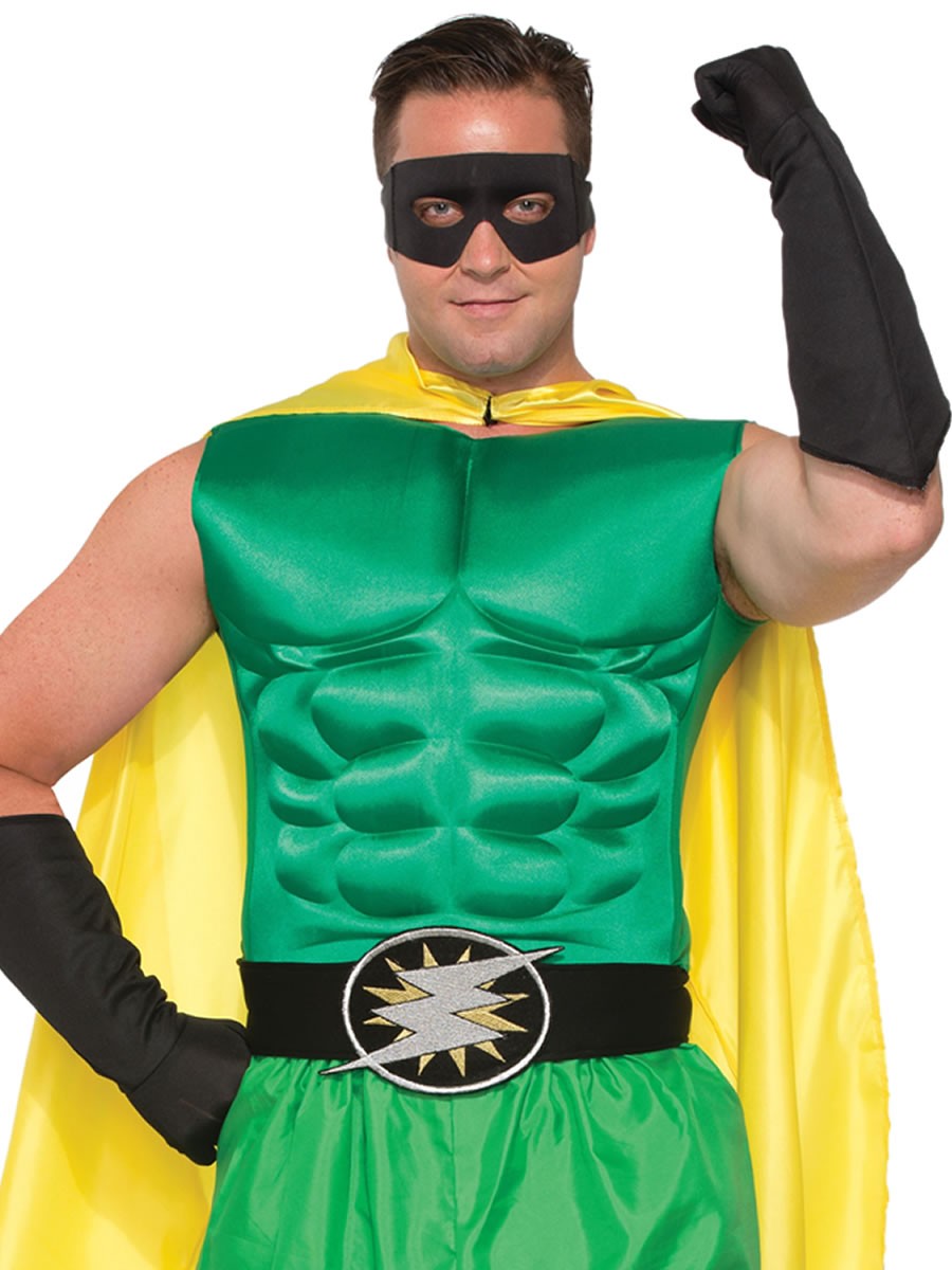 Adult Hero Muscle Chest Green | $15.99 | The Costume Land