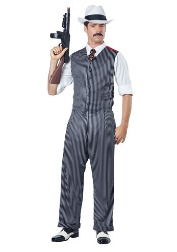 Mobster Costume 20s Gangster Adult Mens Halloween Mafia Fancy Dress ...