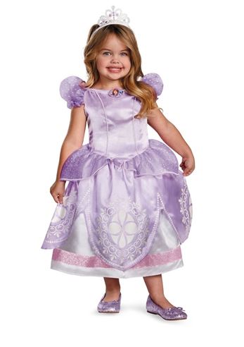 Sofia The First Deluxe Disney Princess Girls and Toddler Costume by Disguise