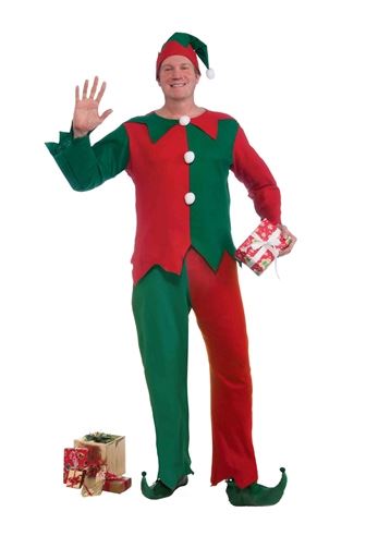 Adult Santas Elf Christmas Costume