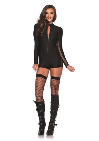 adult black romper woman costume