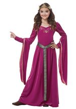 Medieval Princess Girls Costume 