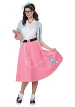 50s Woman Poddle Pink Skirt