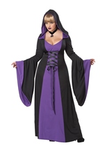 Plus Deluxe Purple Hooded Robe Women Costume