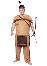Native American Brave Men Plus Size Costume