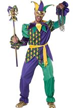 Deluxe Mardi Gras Jester Men Costume