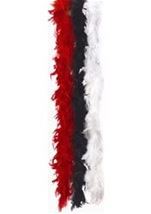 Woman Feathered Boa Red