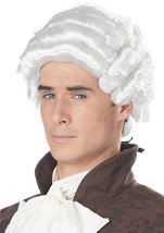 Adult Colonial Man White Wig