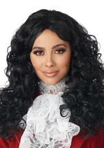 Adult Curly Brunette Captain Hook Women Wig