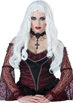 Ghost Long Curly Gothic White Wig