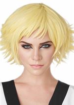Feathered Yellow Women Wig