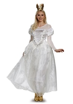 Disney Licensed Alice in Wonderland White Queen Woman Deluxe Costume