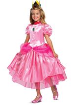 Princess Peach Deluxe Girls Costume