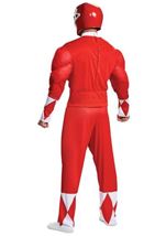 Adult Red Ranger Muscle Men Costume