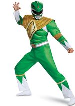 Adult Green Ranger Muscle Men Costume