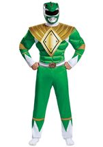 Adult Green Ranger Muscle Men Costume