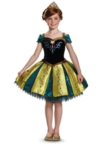 Anna Coronation Frozen Prestige Girls Costume