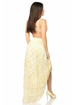 Adult Cream High Low Lace Women Skirt