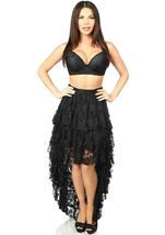 Black High Low Lace Women Skirt