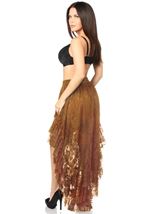 Adult High Low Brown Lace Women Skirt